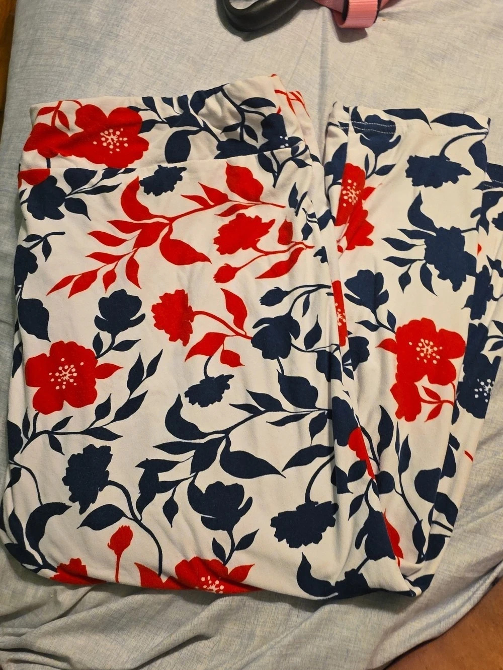 Time and Tru Floral Leggings White Red XXL NWT